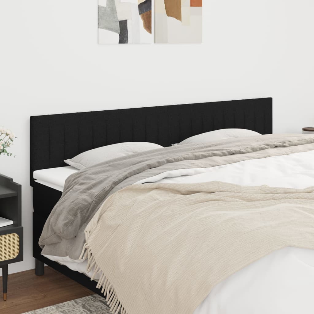 Kopfteile 2 Stk. Schwarz 100x5x78/88 cm Stoff - Pazzar.ch