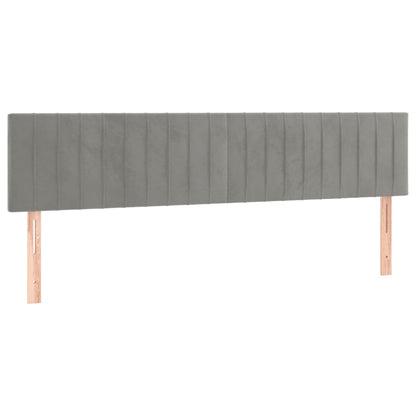 Kopfteile 2 Stk. Hellgrau 100x5x78/88 cm Samt - Pazzar.ch