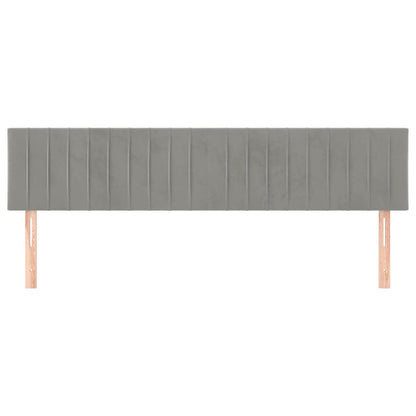 Kopfteile 2 Stk. Hellgrau 100x5x78/88 cm Samt - Pazzar.ch