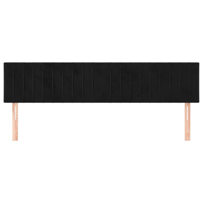 Kopfteile 2 Stk. Schwarz 100x5x78/88 cm Samt - Pazzar.ch
