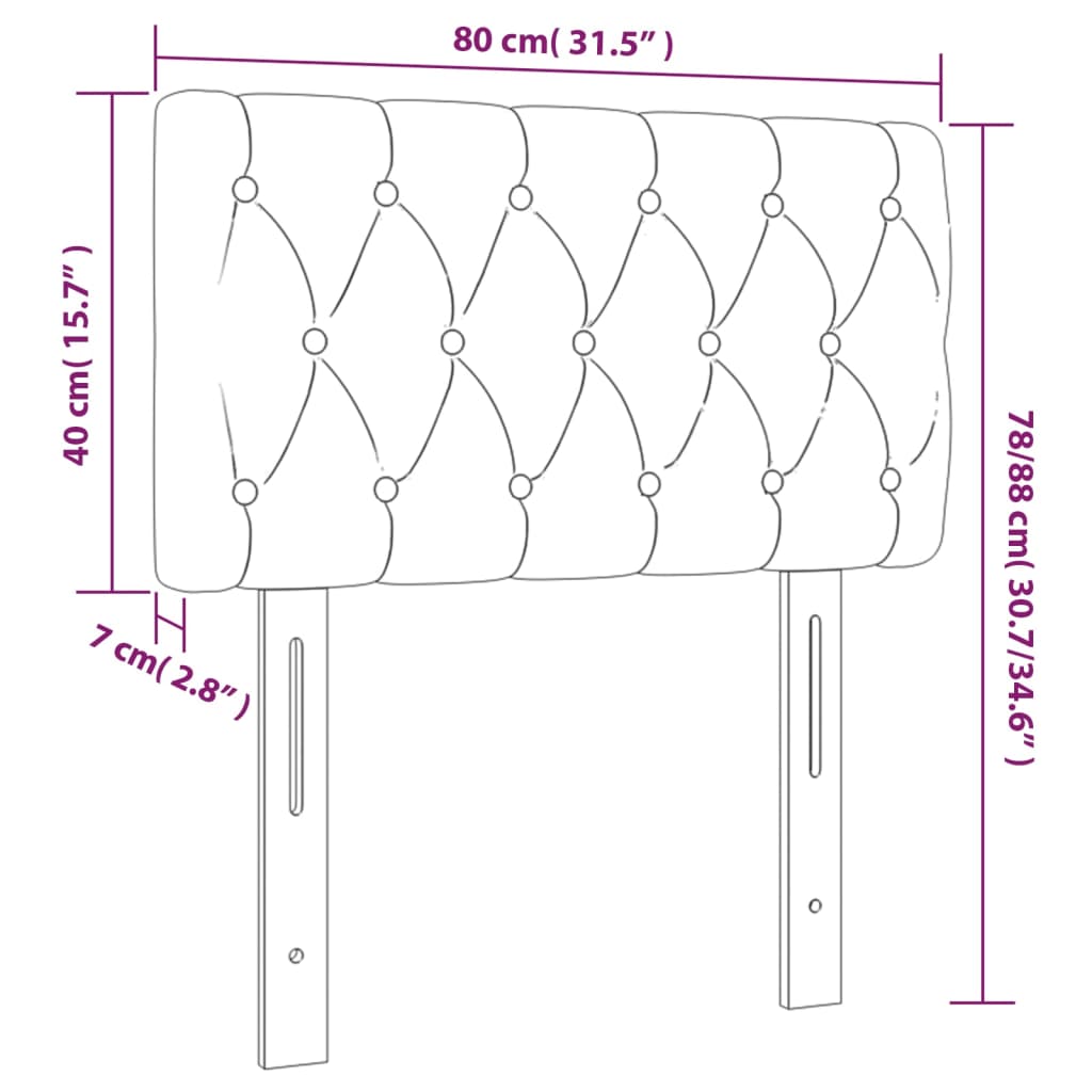 Kopfteil Dunkelbraun 80x7x78/88 cm Stoff - Pazzar.ch