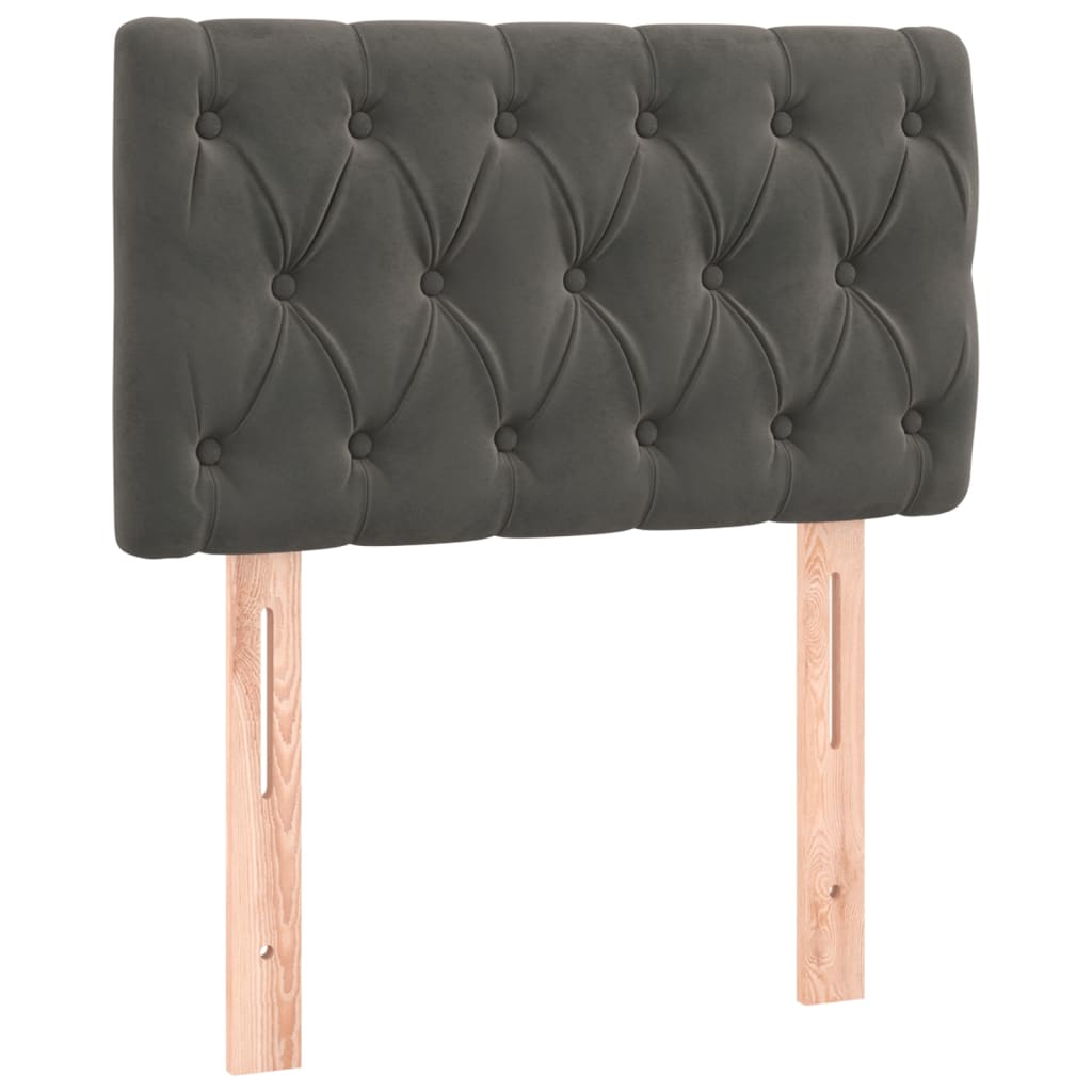 Kopfteil Dunkelgrau 80x7x78/88 cm Samt - Pazzar.ch