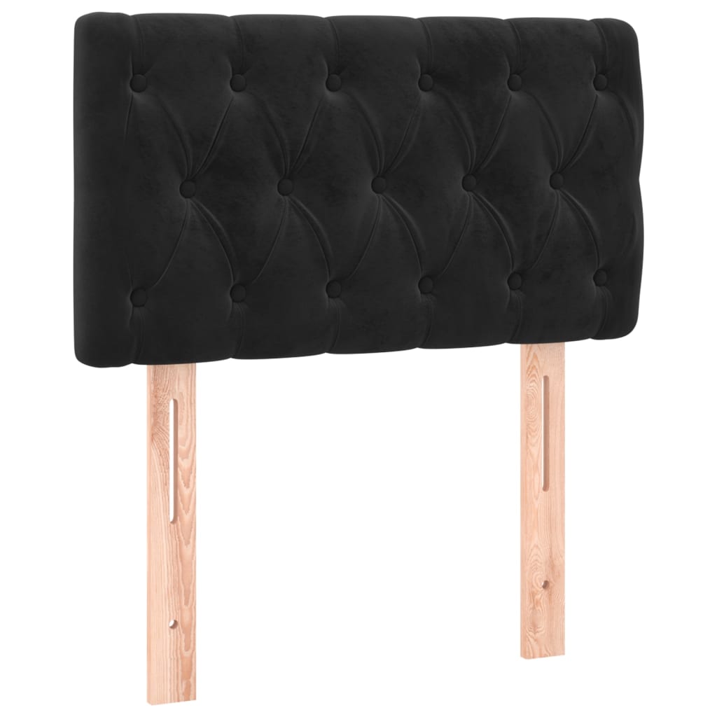 Kopfteil Schwarz 80x7x78/88 cm Samt - Pazzar.ch