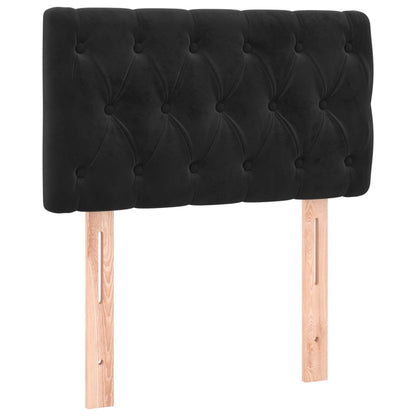 Kopfteil Schwarz 80x7x78/88 cm Samt - Pazzar.ch