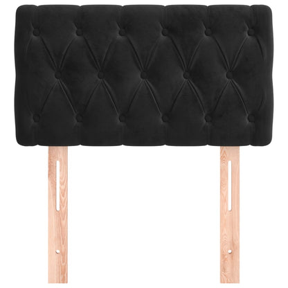 Kopfteil Schwarz 80x7x78/88 cm Samt - Pazzar.ch