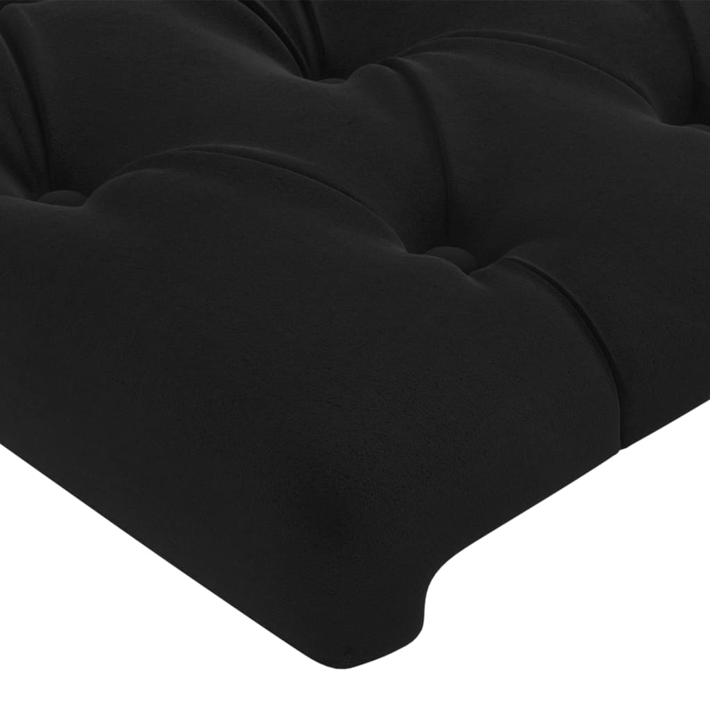 Kopfteil Schwarz 80x7x78/88 cm Samt - Pazzar.ch