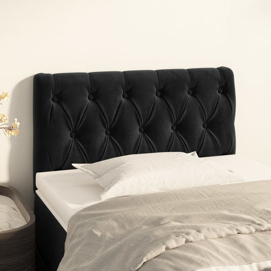 Kopfteil Schwarz 80x7x78/88 cm Samt - Pazzar.ch