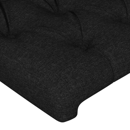 Kopfteil Schwarz 90x7x78/88 cm Stoff - Pazzar.ch