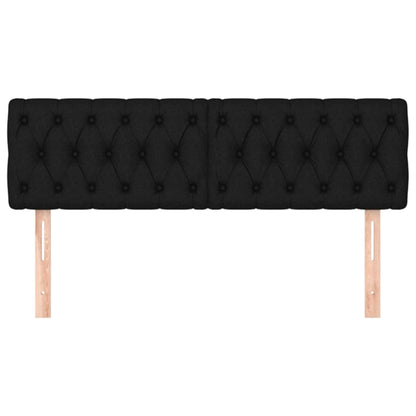 Kopfteile 2 Stk. Schwarz 72x7x78/88 cm Stoff - Pazzar.ch