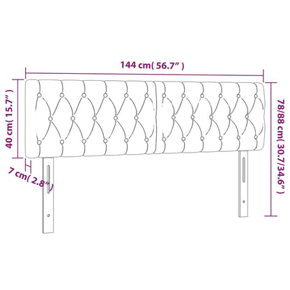 Kopfteile 2 Stk. Schwarz 72x7x78/88 cm Stoff - Pazzar.ch