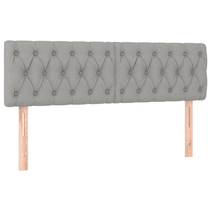 Kopfteile 2 Stk. Hellgrau 80x7x78/88 cm Stoff - Pazzar.ch