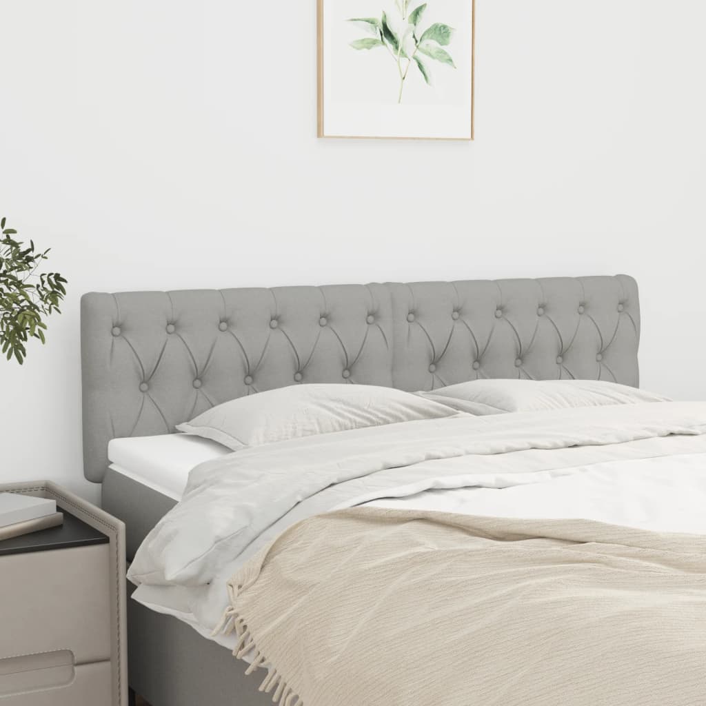 Kopfteile 2 Stk. Hellgrau 80x7x78/88 cm Stoff - Pazzar.ch