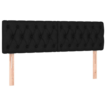 Kopfteile 2 Stk. Schwarz 80x7x78/88 cm Stoff - Pazzar.ch
