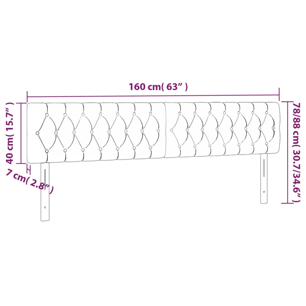 Kopfteile 2 Stk. Schwarz 80x7x78/88 cm Stoff - Pazzar.ch