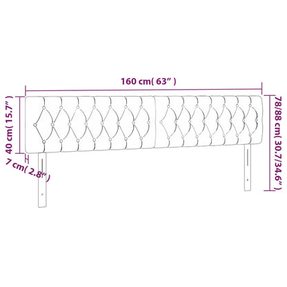 Kopfteile 2 Stk. Schwarz 80x7x78/88 cm Stoff - Pazzar.ch