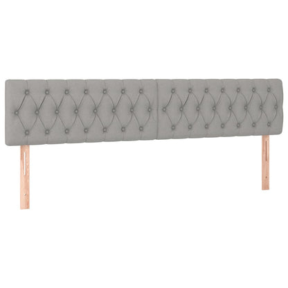 Kopfteile 2 Stk. Hellgrau 90x7x78/88 cm Stoff - Pazzar.ch