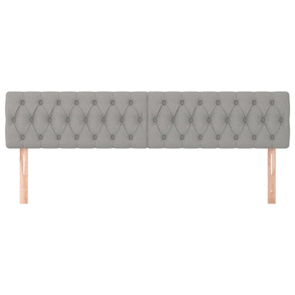Kopfteile 2 Stk. Hellgrau 90x7x78/88 cm Stoff - Pazzar.ch