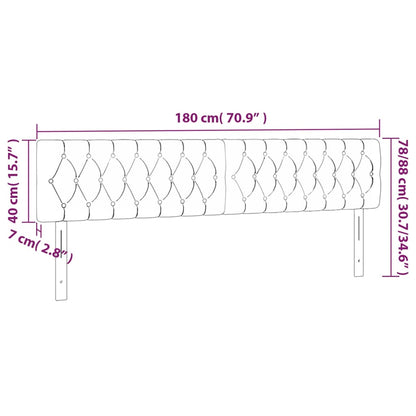 Kopfteile 2 Stk. Hellgrau 90x7x78/88 cm Stoff - Pazzar.ch