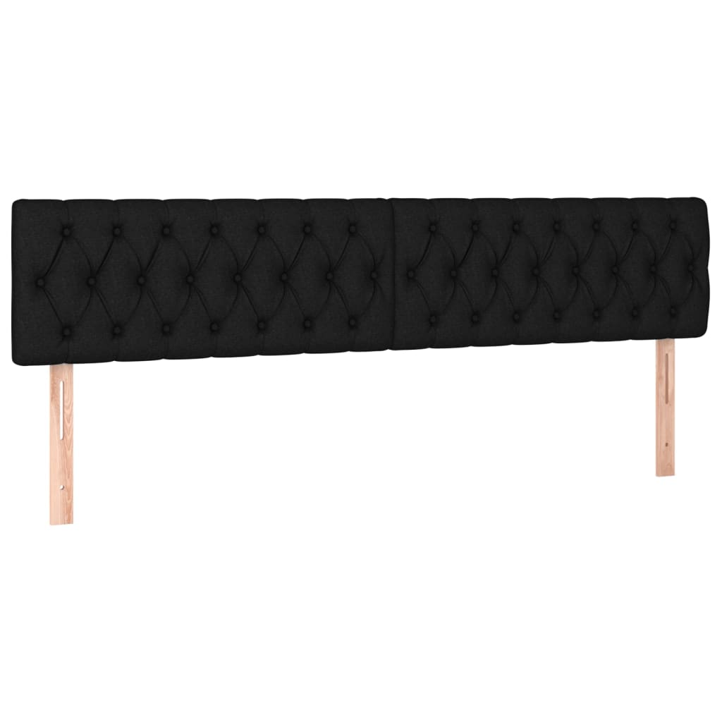 Kopfteile 2 Stk. Schwarz 90x7x78/88 cm Stoff - Pazzar.ch