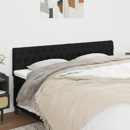Kopfteile 2 Stk. Schwarz 90x7x78/88 cm Stoff - Pazzar.ch