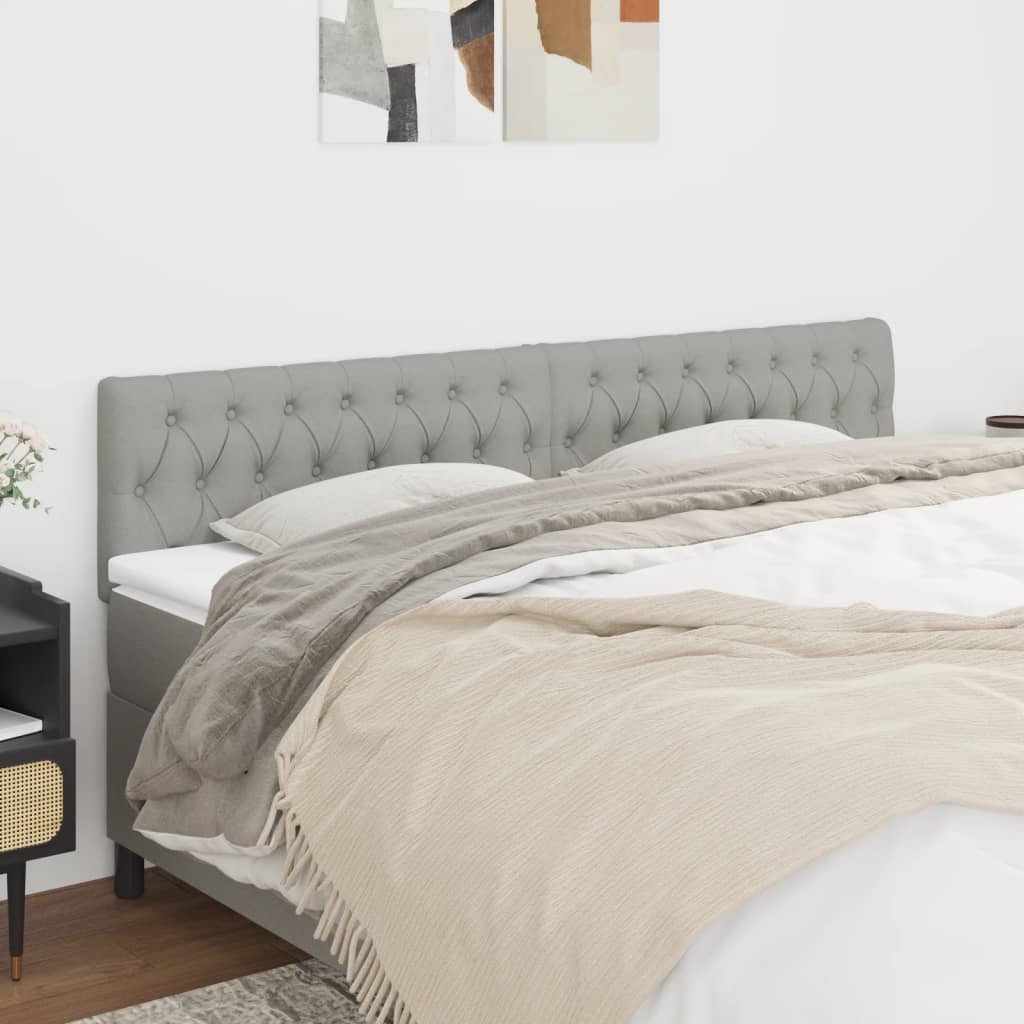 Kopfteile 2 Stk. Hellgrau 100x7x78/88 cm Stoff - Pazzar.ch