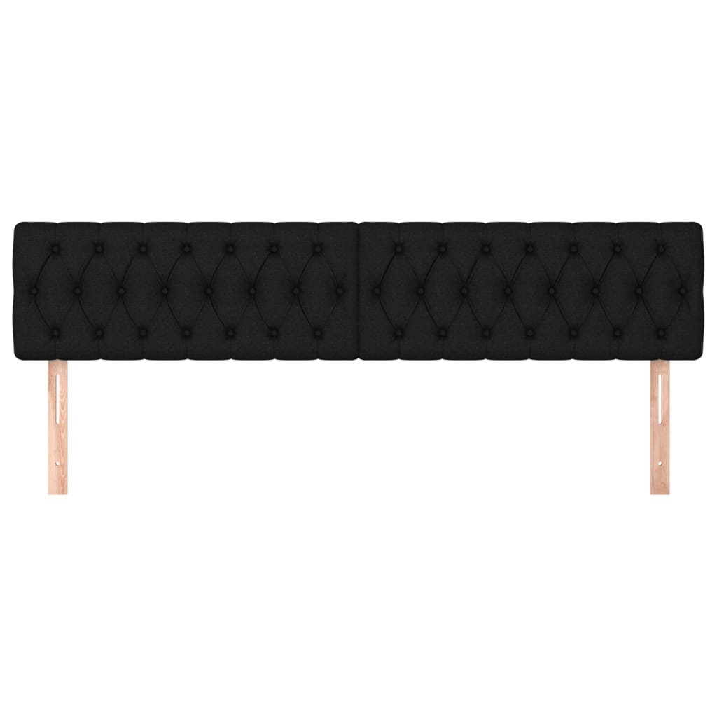 Kopfteile 2 Stk. Schwarz 100x7x78/88 cm Stoff - Pazzar.ch