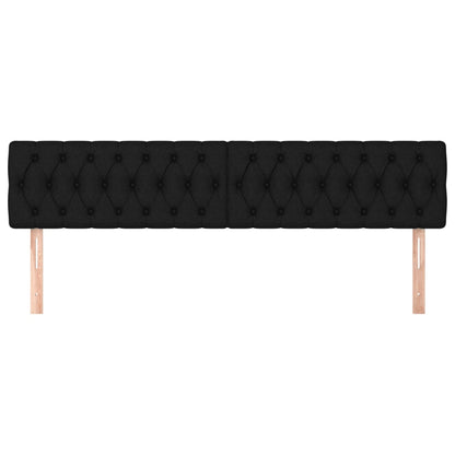 Kopfteile 2 Stk. Schwarz 100x7x78/88 cm Stoff - Pazzar.ch