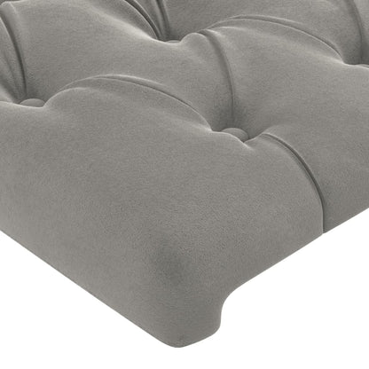 Kopfteile 2 Stk. Hellgrau 100x7x78/88 cm Samt - Pazzar.ch