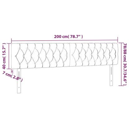 Kopfteile 2 Stk. Dunkelgrau 100x7x78/88 cm Samt - Pazzar.ch