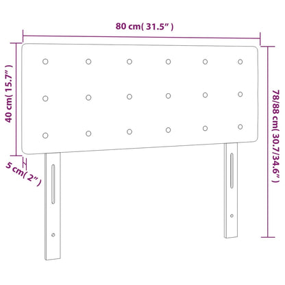 Kopfteil Dunkelbraun 80x5x78/88 cm Stoff - Pazzar.ch
