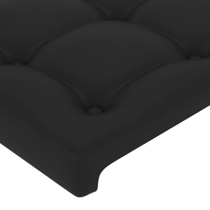 Kopfteil Schwarz 80x5x78/88 cm Kunstleder - Pazzar.ch