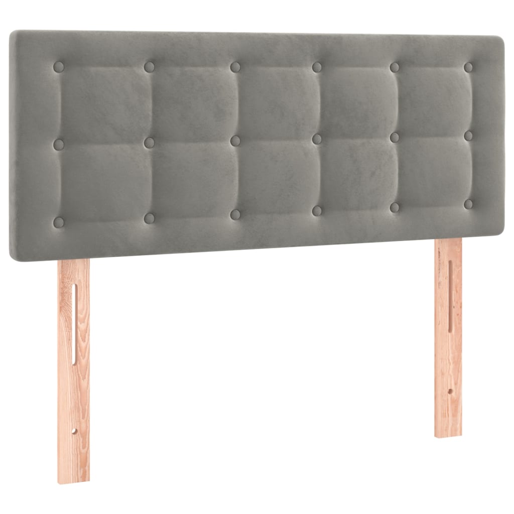 Kopfteil Hellgrau 80x5x78/88 cm Samt