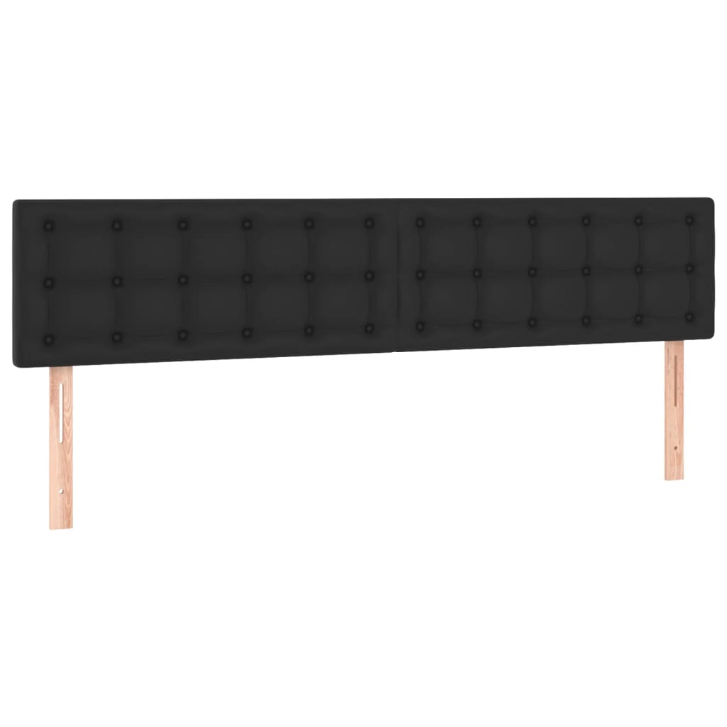 Kopfteile 2 Stk. Schwarz 100x5x78/88 cm Kunstleder - Pazzar.ch