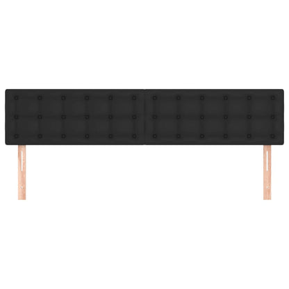 Kopfteile 2 Stk. Schwarz 100x5x78/88 cm Kunstleder - Pazzar.ch