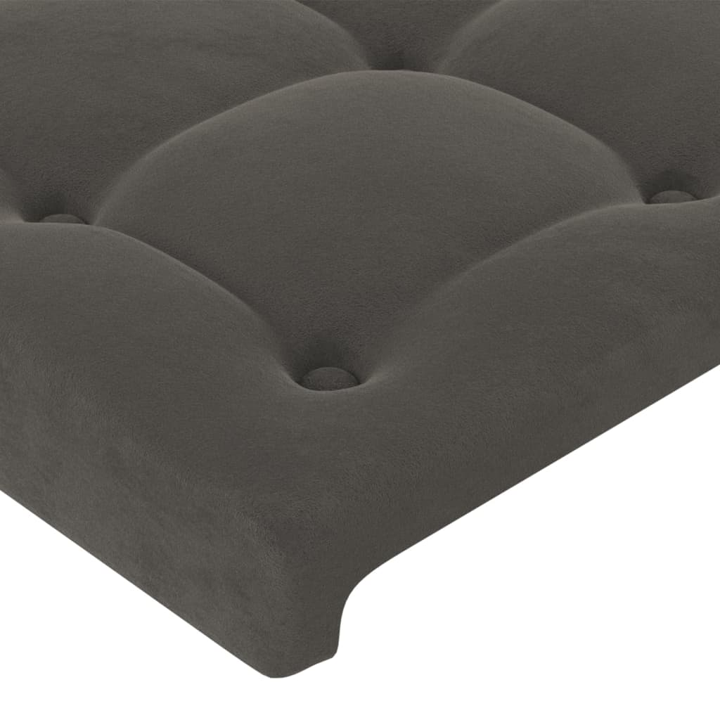Kopfteile 2 Stk. Dunkelgrau 100x5x78/88 cm Samt - Pazzar.ch