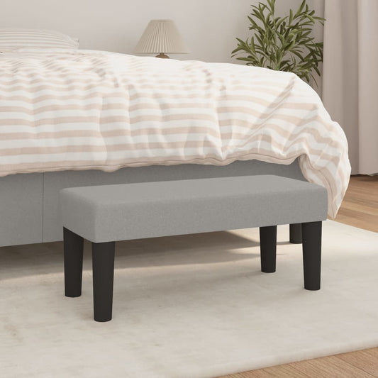 Sitzbank Hellgrau 70x30x30 cm Stoff - Pazzar.ch