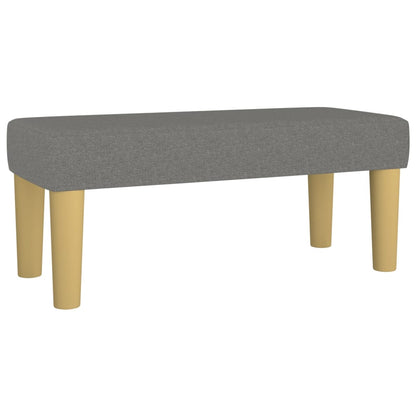 Sitzbank Dunkelgrau 70x30x30 cm Stoff - Pazzar.ch