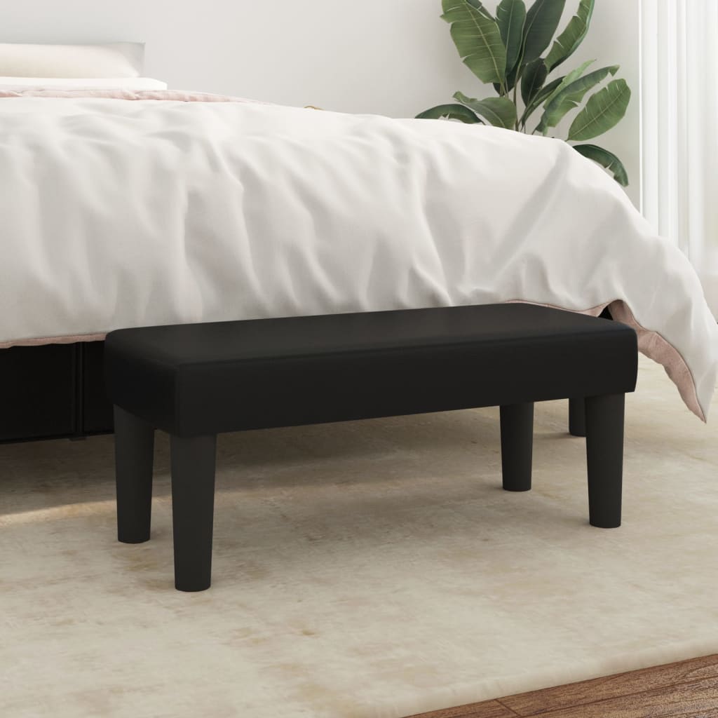 Sitzbank Schwarz 70x30x30 cm Kunstleder - Pazzar.ch