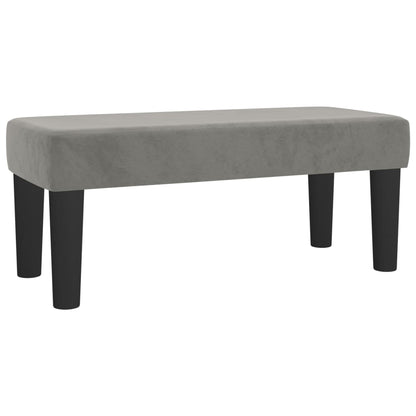 Sitzbank Hellgrau 70x30x30 cm Samt - Pazzar.ch