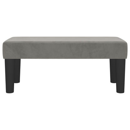 Sitzbank Hellgrau 70x30x30 cm Samt - Pazzar.ch