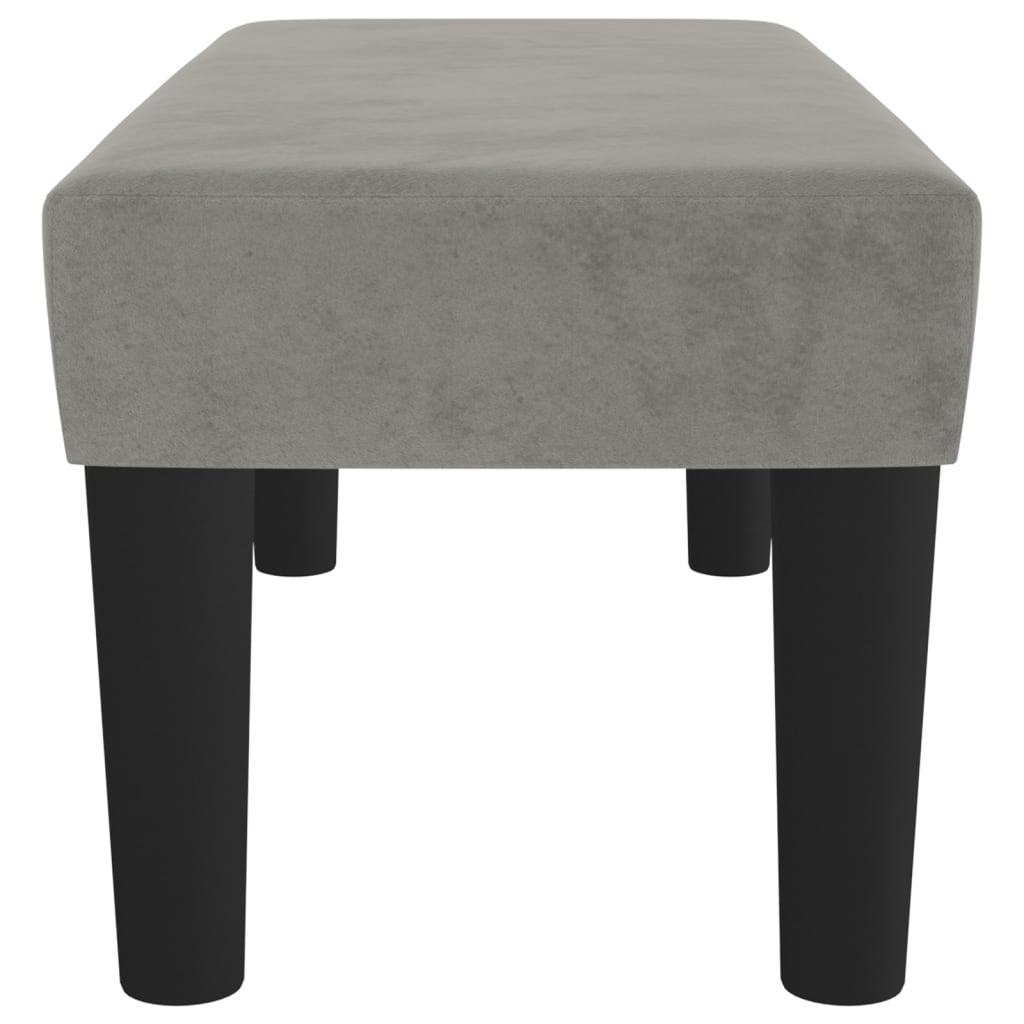 Sitzbank Hellgrau 70x30x30 cm Samt - Pazzar.ch