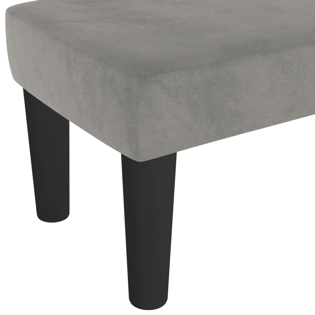 Sitzbank Hellgrau 70x30x30 cm Samt - Pazzar.ch