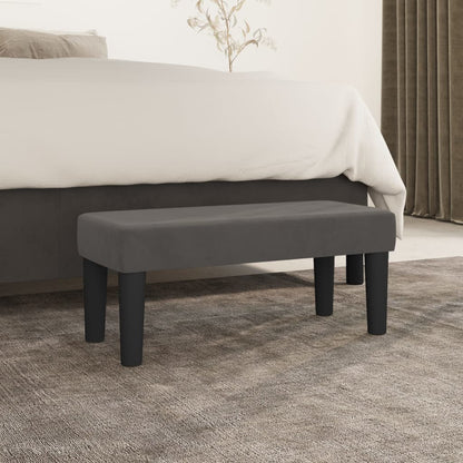 Sitzbank Dunkelgrau 70x30x30 cm Samt - Pazzar.ch
