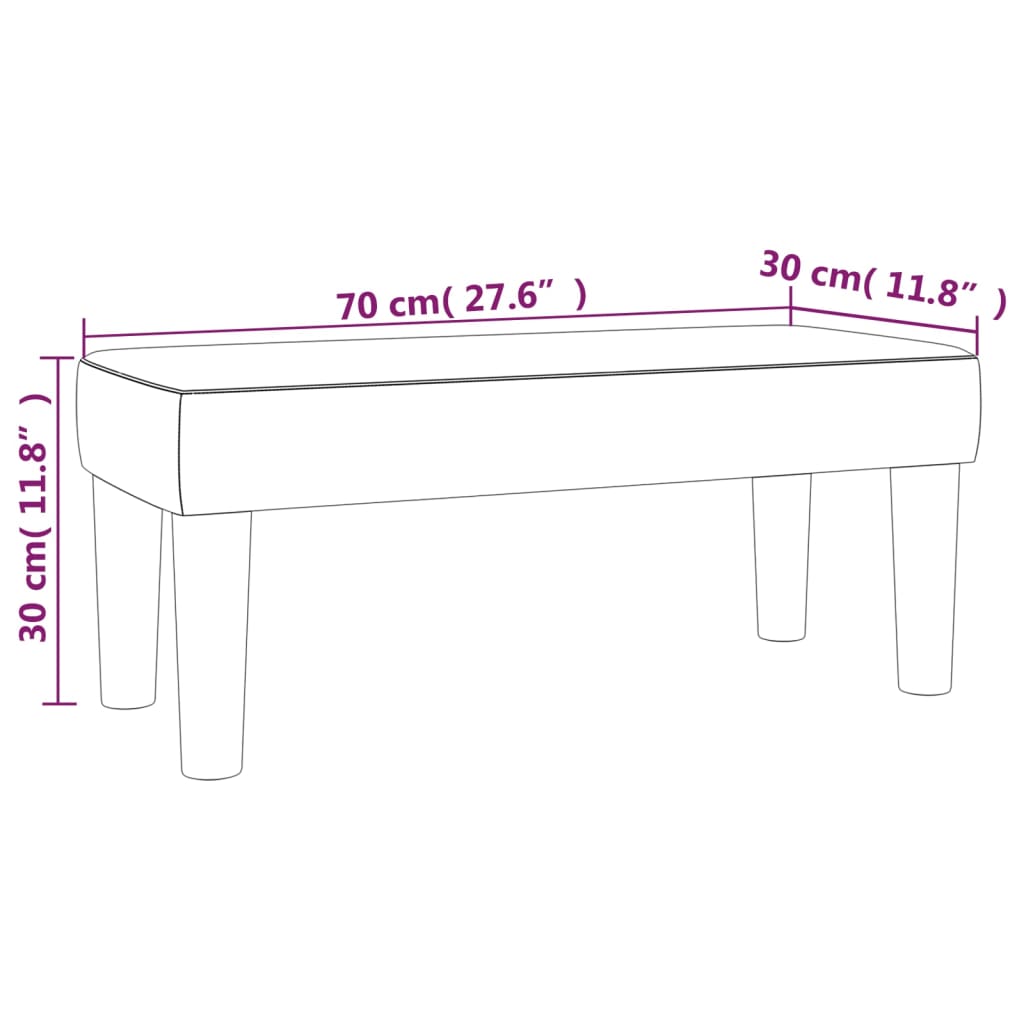 Sitzbank Rosa 70x30x30 cm Samt - Pazzar.ch
