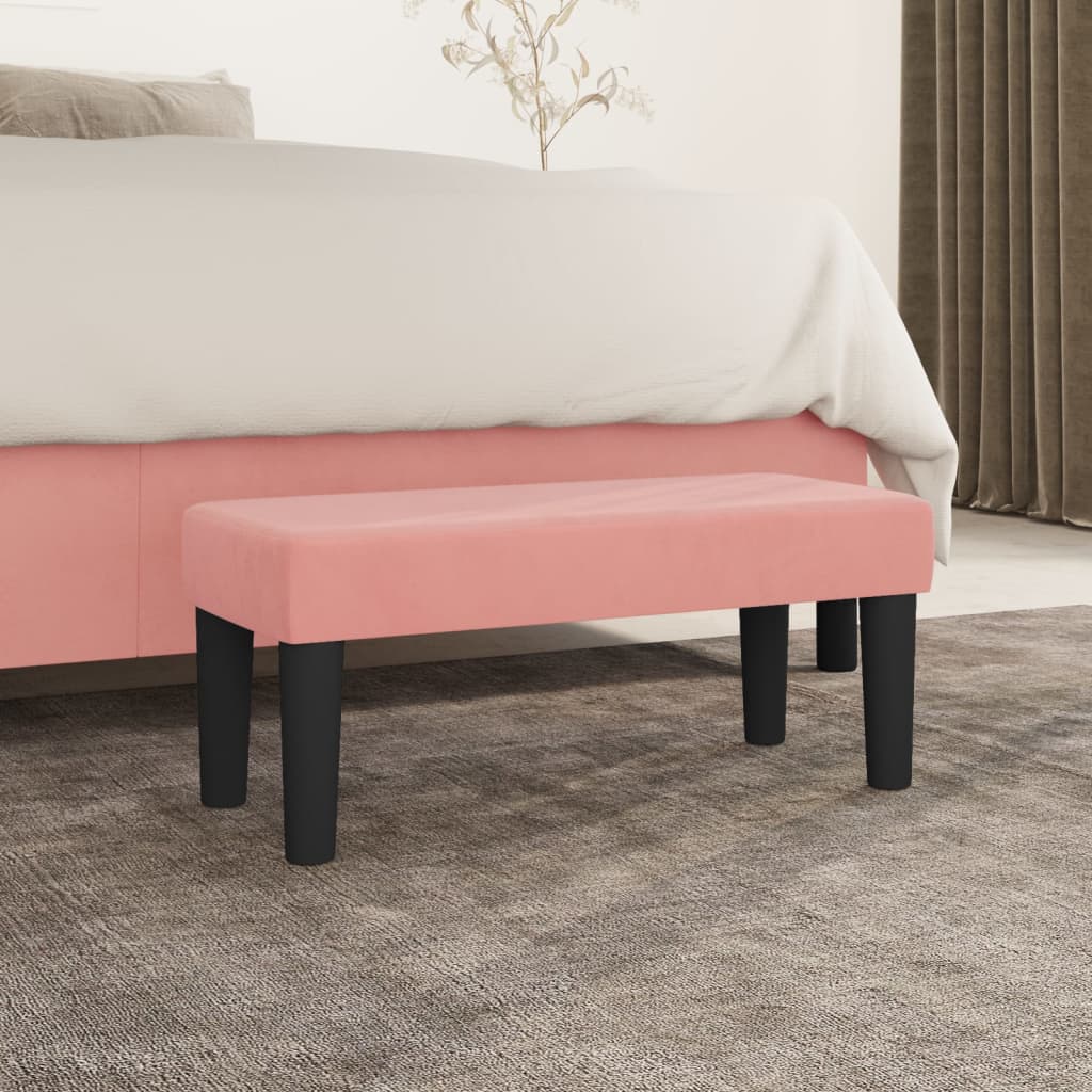 Sitzbank Rosa 70x30x30 cm Samt - Pazzar.ch