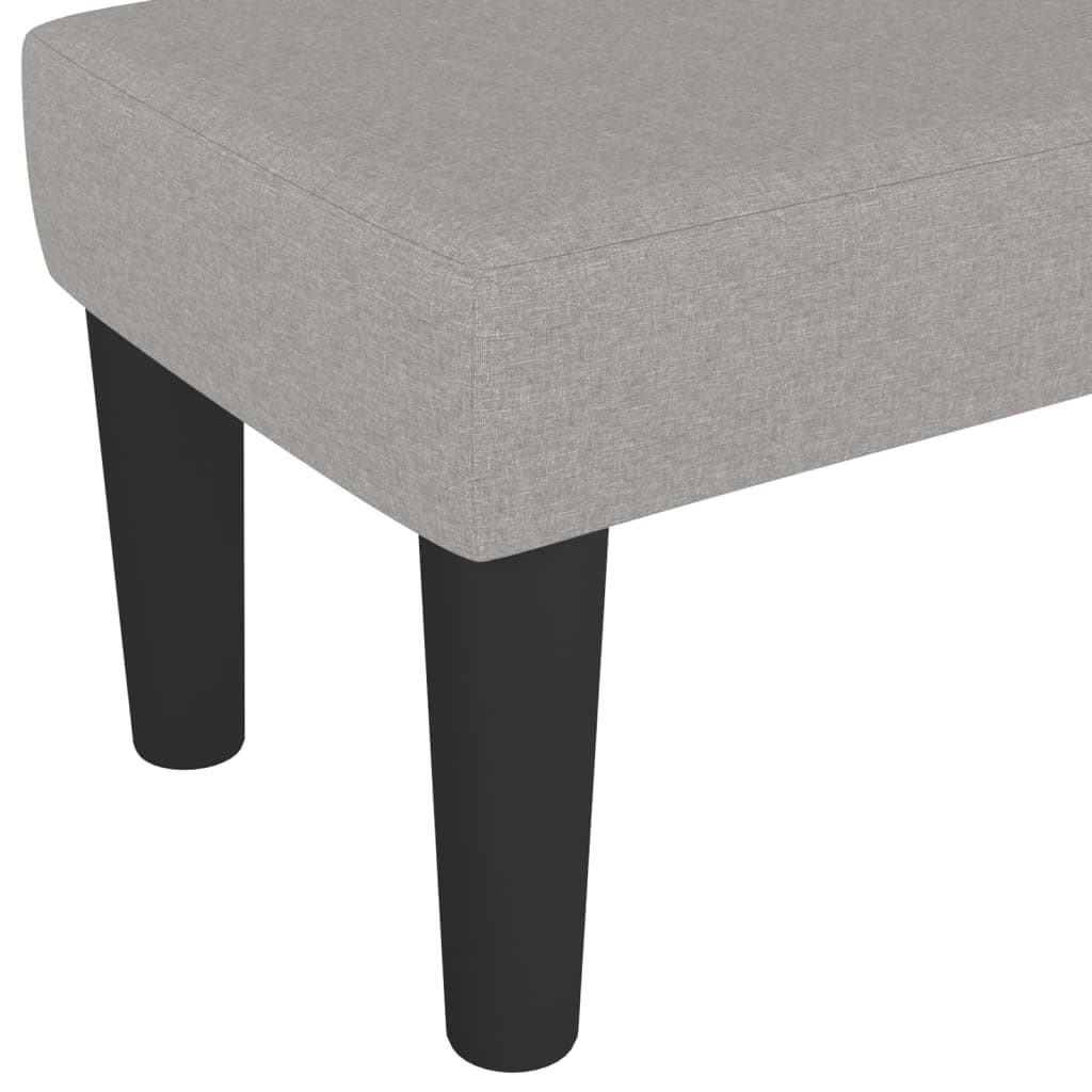 Sitzbank Hellgrau 100x30x30 cm Stoff - Pazzar.ch