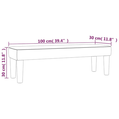 Sitzbank Dunkelgrau 100x30x30 cm Stoff - Pazzar.ch