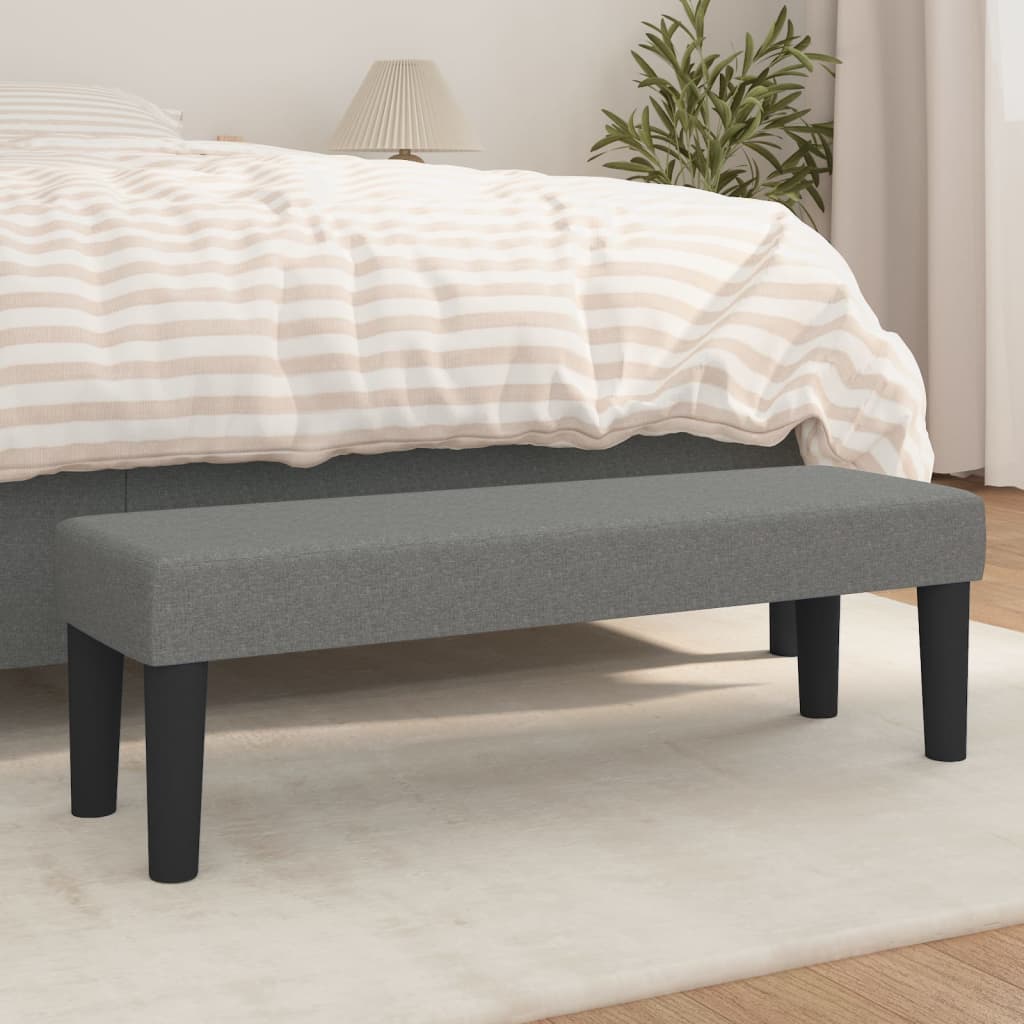 Sitzbank Dunkelgrau 100x30x30 cm Stoff - Pazzar.ch