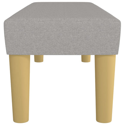 Sitzbank Hellgrau 100x30x30 cm Stoff - Pazzar.ch