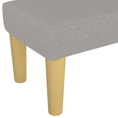 Sitzbank Hellgrau 100x30x30 cm Stoff - Pazzar.ch